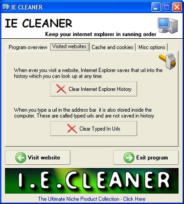 Product picture IE Cleaner