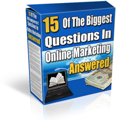 Product picture 15 of the biggest questions answered with resell rights